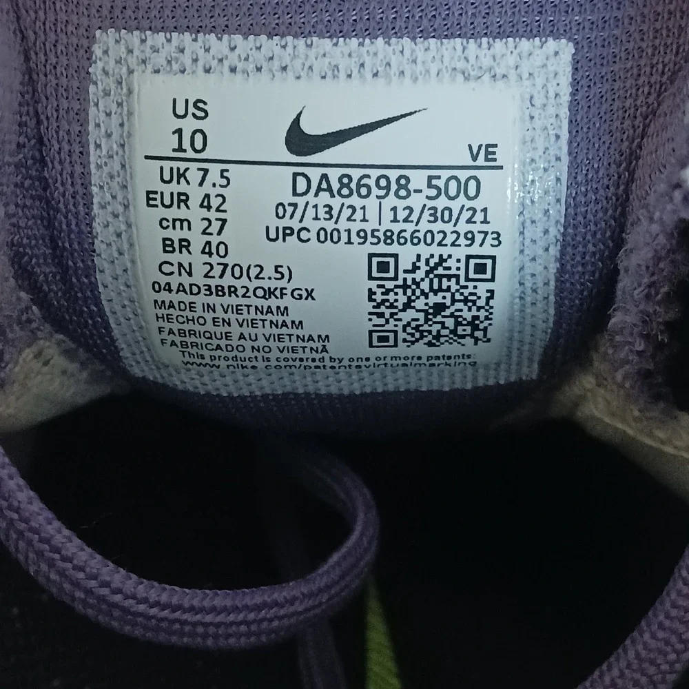 Nike Pegasus Trail 3 Canyon Purple Volt Women's Running Sneakers Shoes Size 10